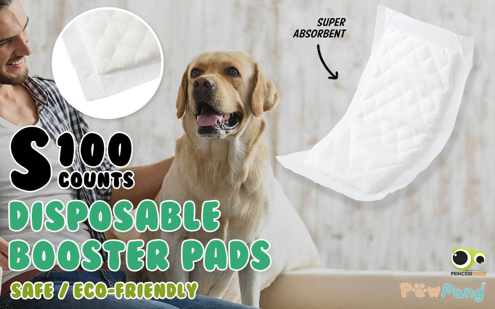 100 Ct L/S/XS Pet Dog Diaper Liners Booster Pads Disposable Adhesive