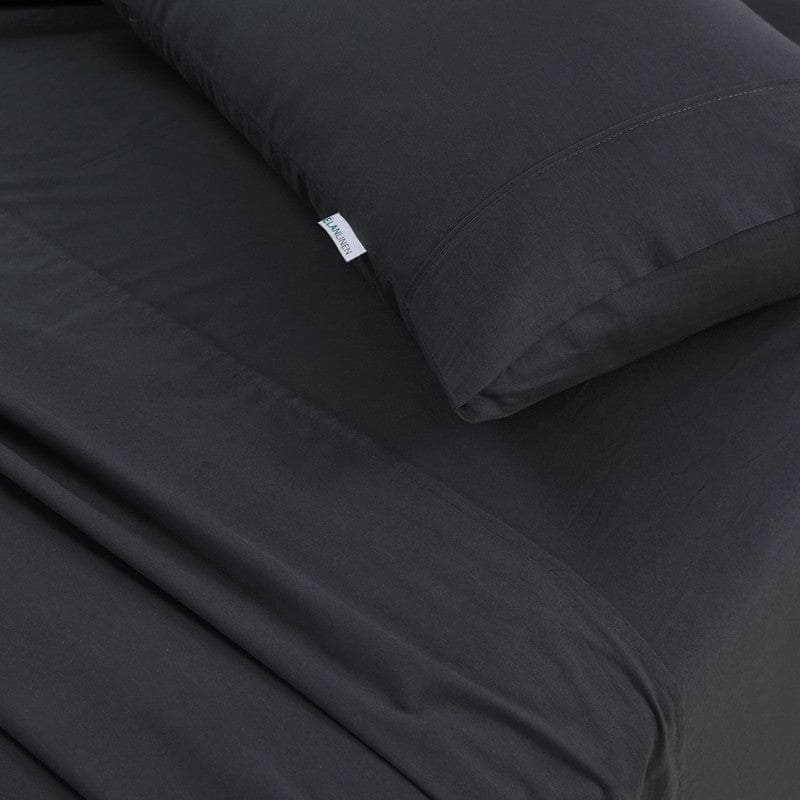 100% Egyptian Cotton Vintage Washed 500TC Charcoal King Bed Sheets Set