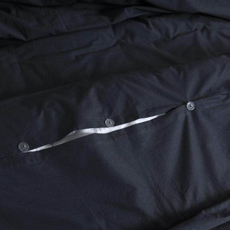 100% Egyptian Cotton Vintage Washed 500TC Charcoal Queen Quilt Cover Set