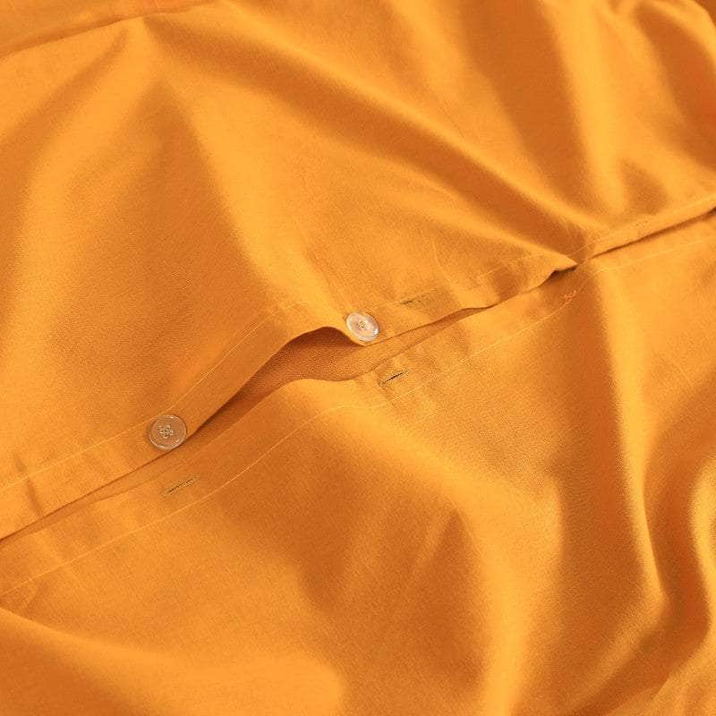 100% Egyptian Cotton Vintage Washed 500Tc Mustard Queen Quilt Cover Set