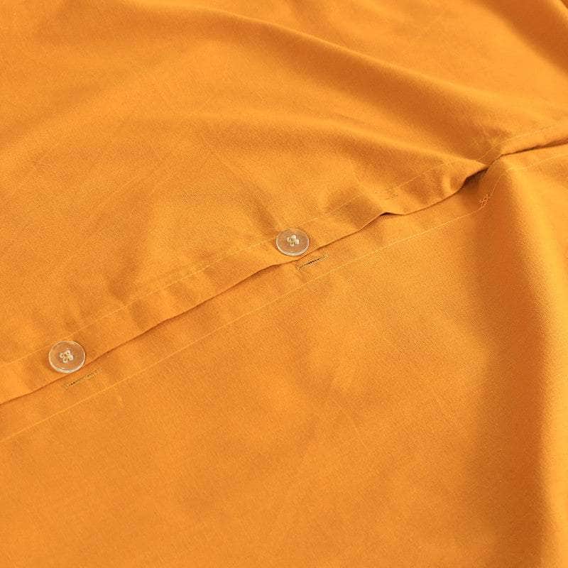 100% Egyptian Cotton Vintage Washed 500Tc Mustard Super King Quilt Cover Set