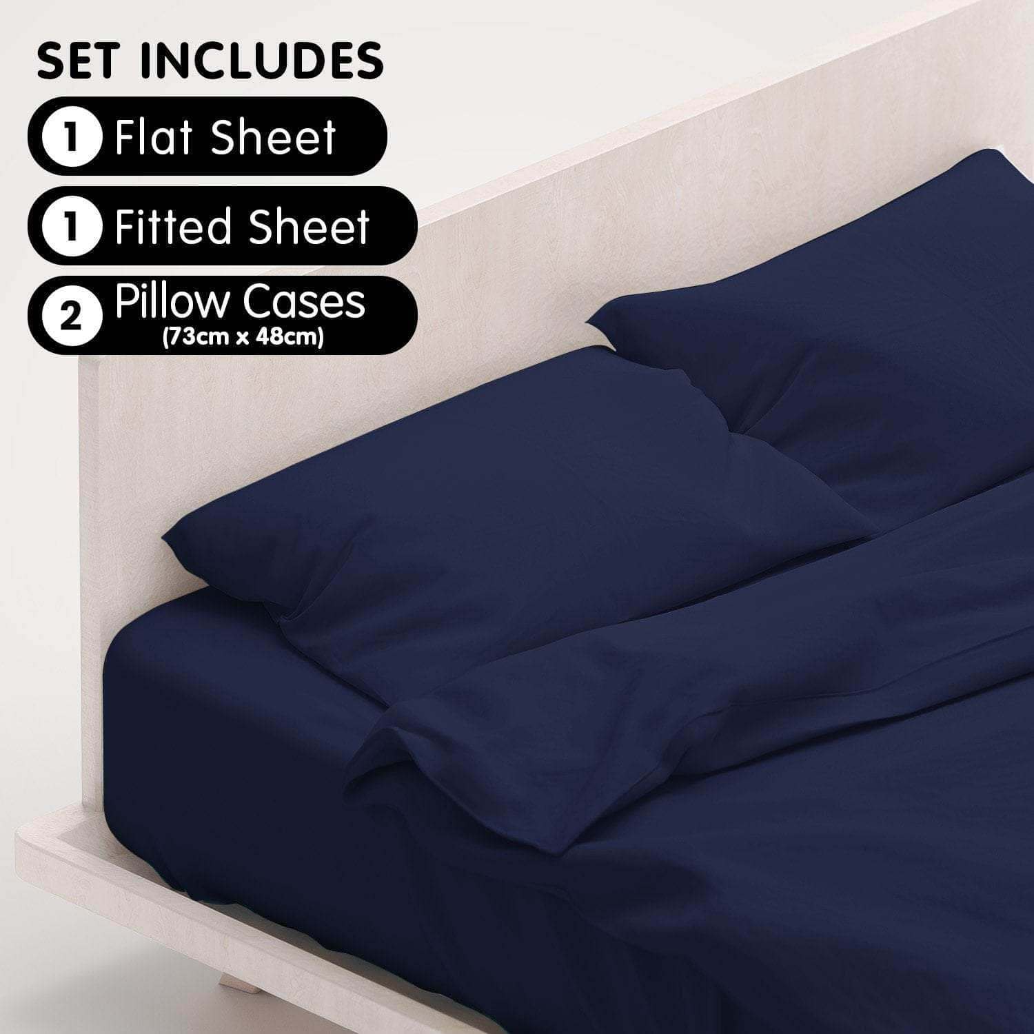 1000 Thread Count King Bed Sheets - 4-Piece Set