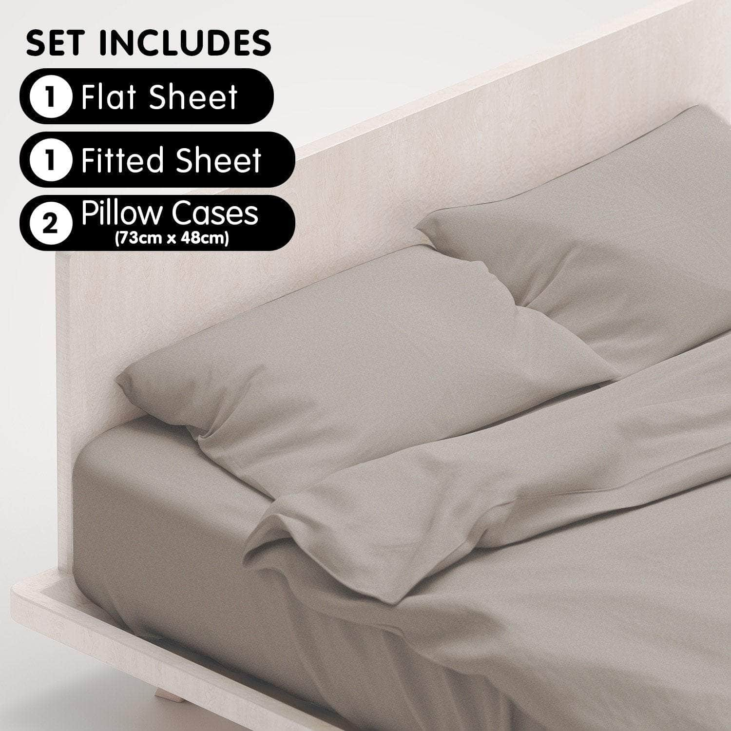 1000 Thread Count King Bed Sheets - 4-Piece Set