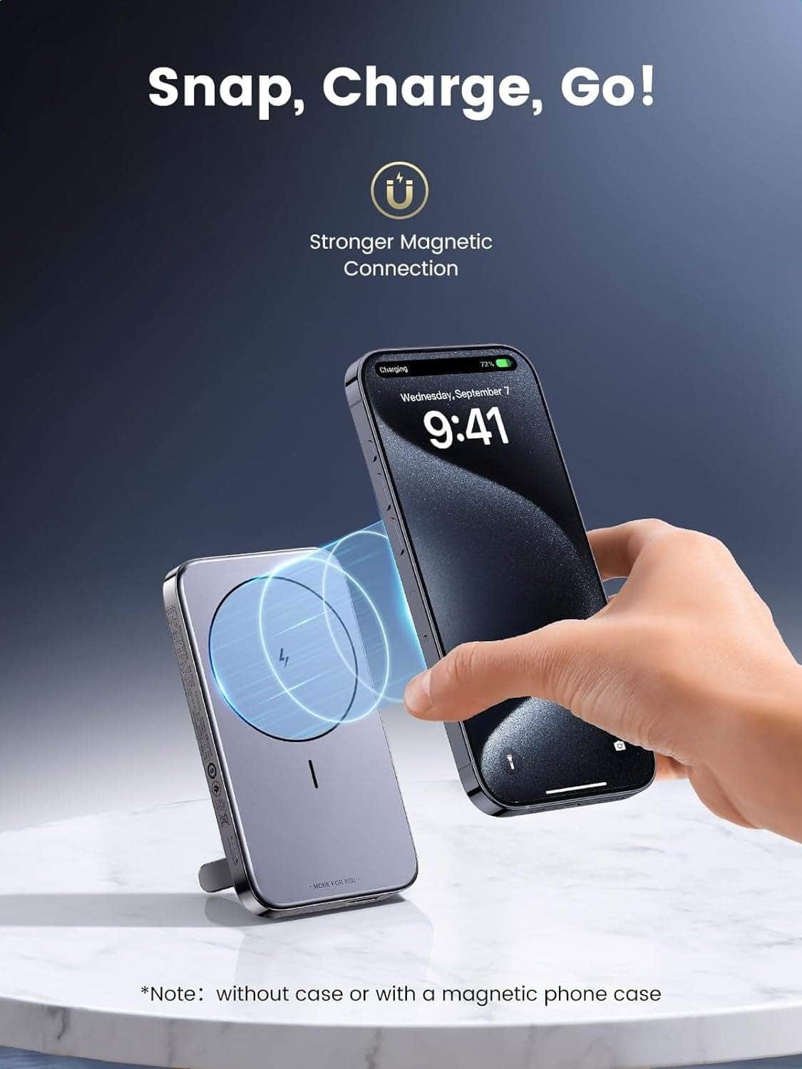 10000Mah Magnetic Wireless Power Bank (Sapce Gray)