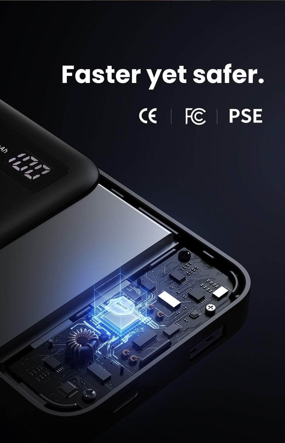 10000Mah Two-Way Fast Charging Power Bank Black