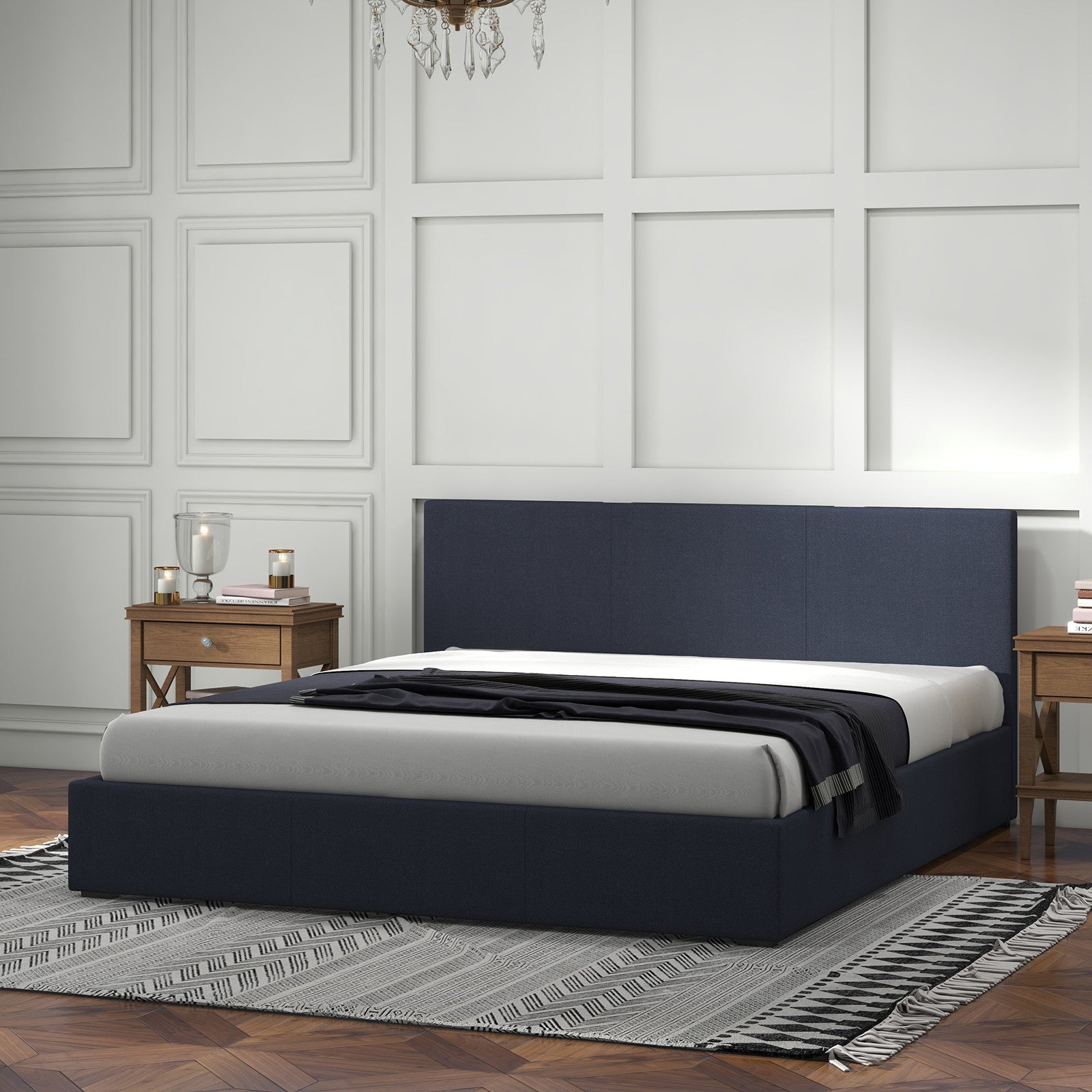 Gas Lift Bed Frame Charcoal 200x102x87.5cm