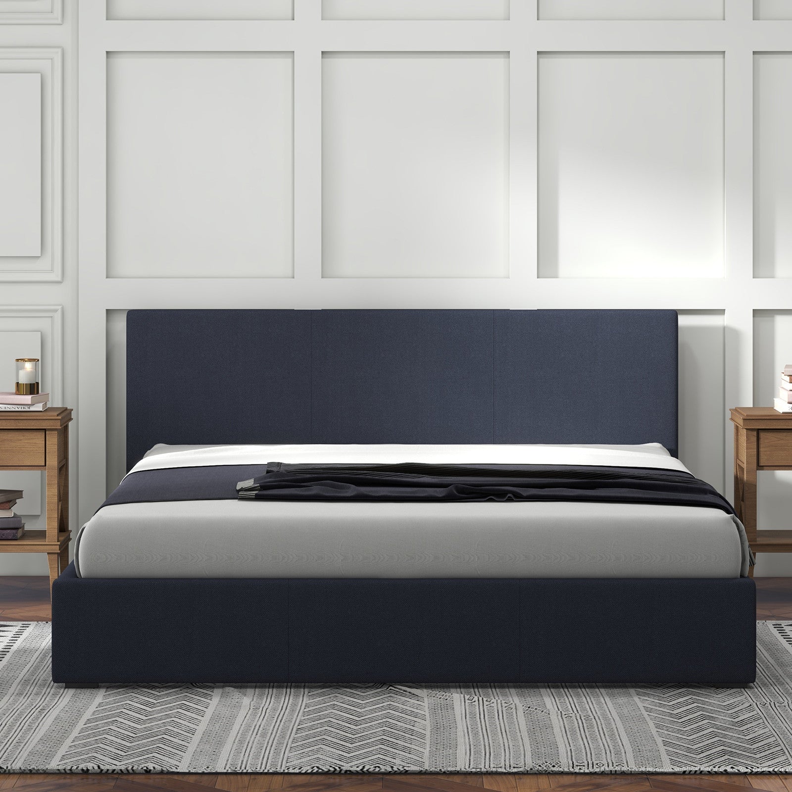 Gas Lift Bed Frame Charcoal 200x102x87.5cm