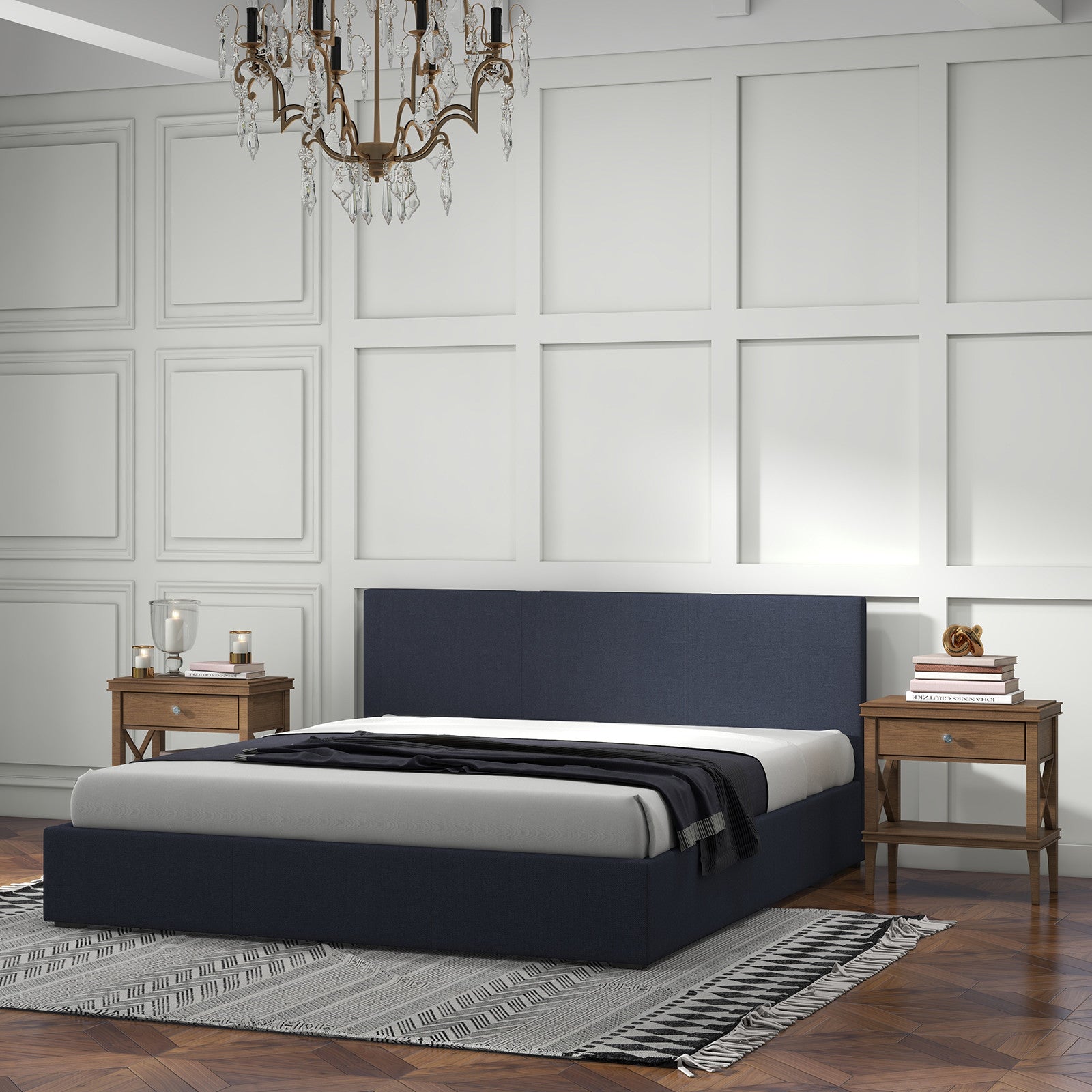 Gas Lift Bed Frame Charcoal 200x102x87.5cm