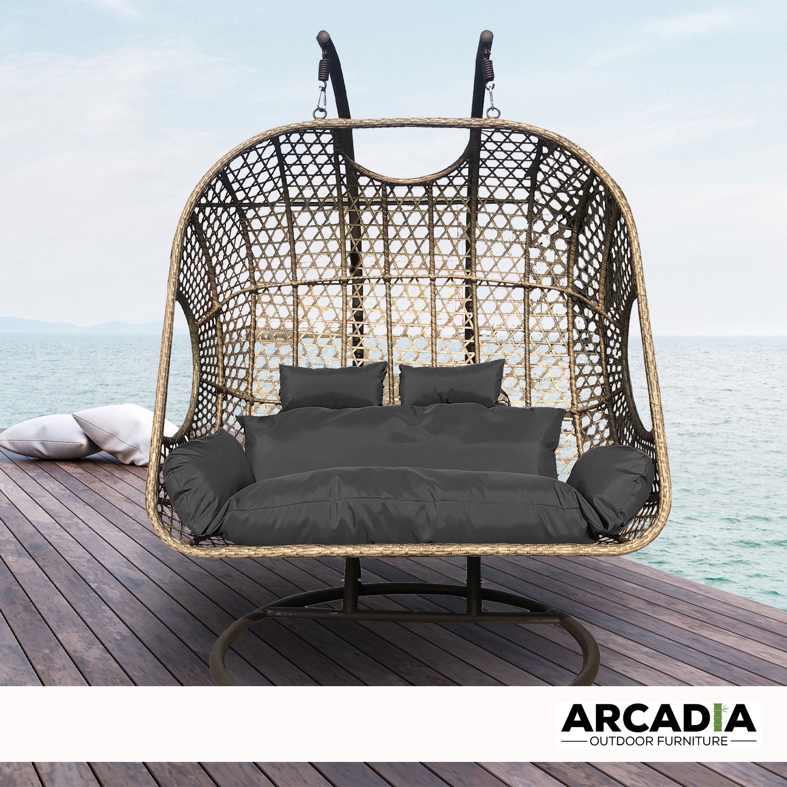waterproof Soft 2 Seater Rocking Egg Chair