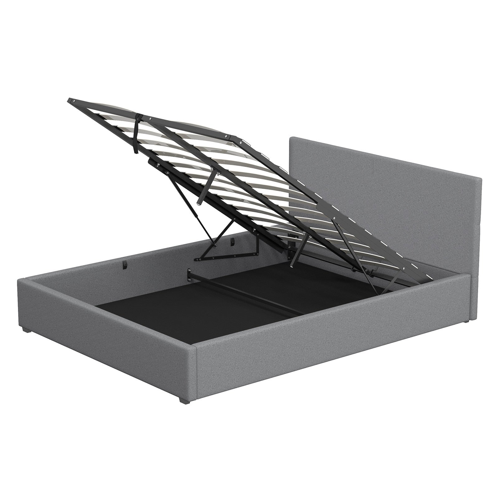 High-quality fabric Gas Lift Bed with Headboard