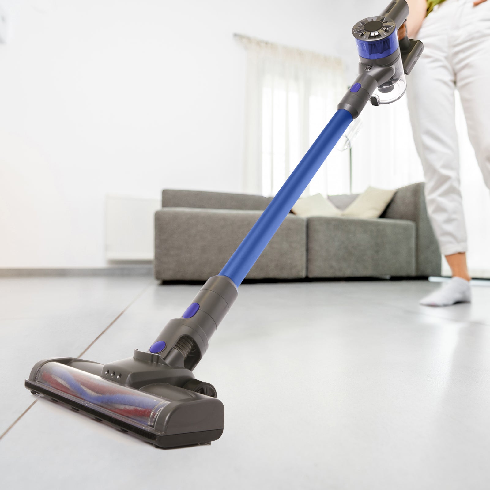 Genie X5 Cordless Stick Vacuum Cleaner Powerful Suction Handheld Blue
