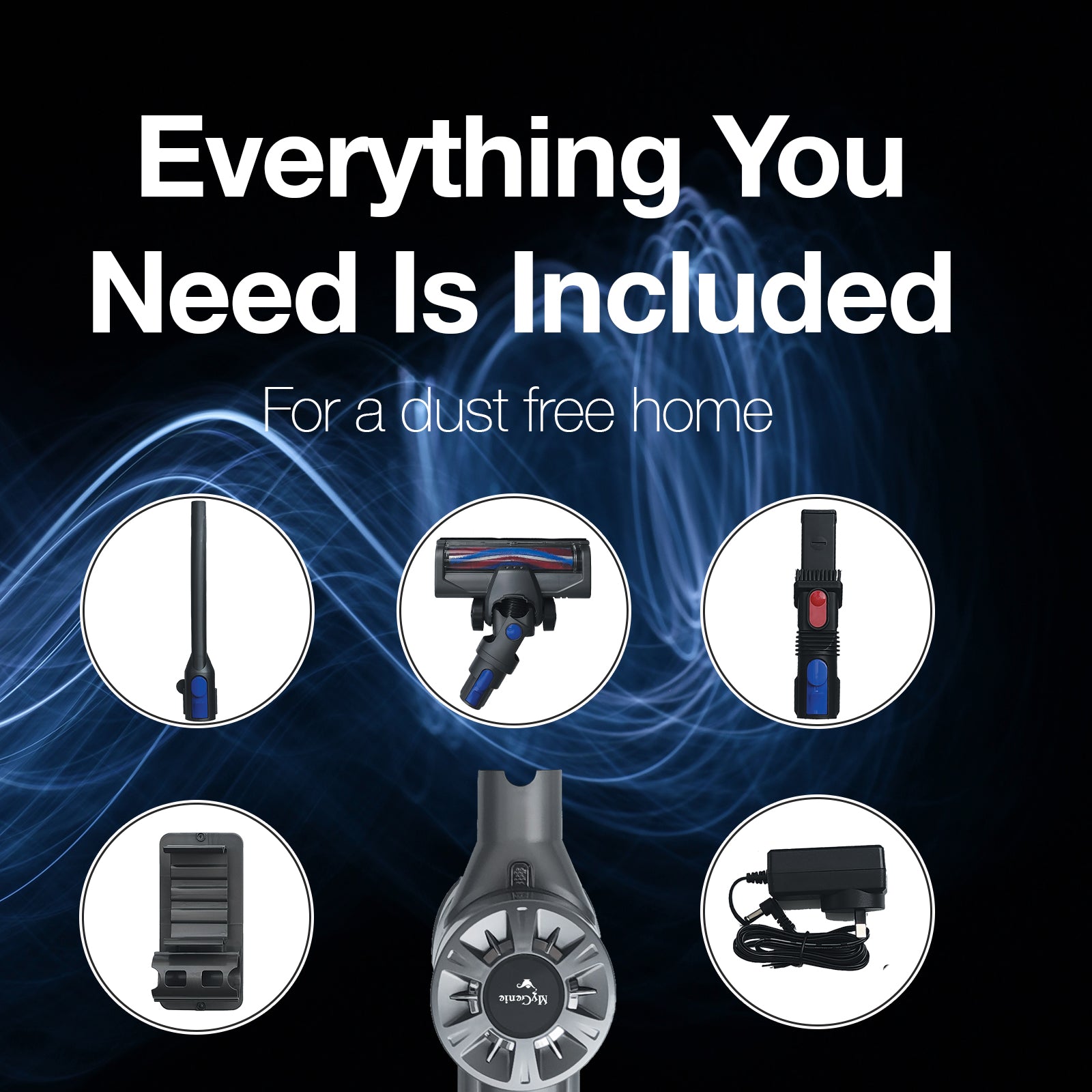 Genie X5 Cordless Stick Vacuum Cleaner Powerful Suction Handheld Blue