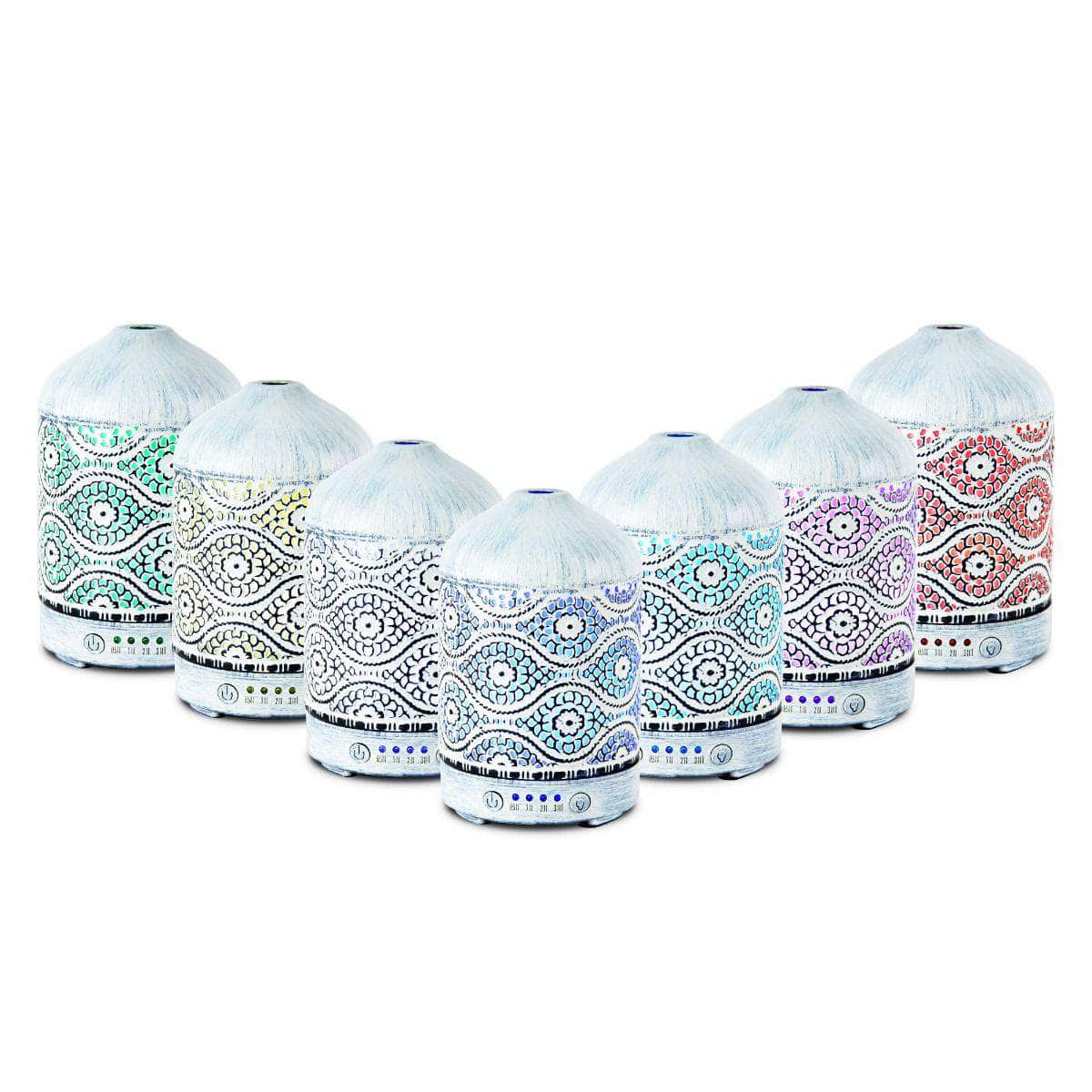 100Ml Metal Essential Oil And Aroma Diffuser-Vintage White