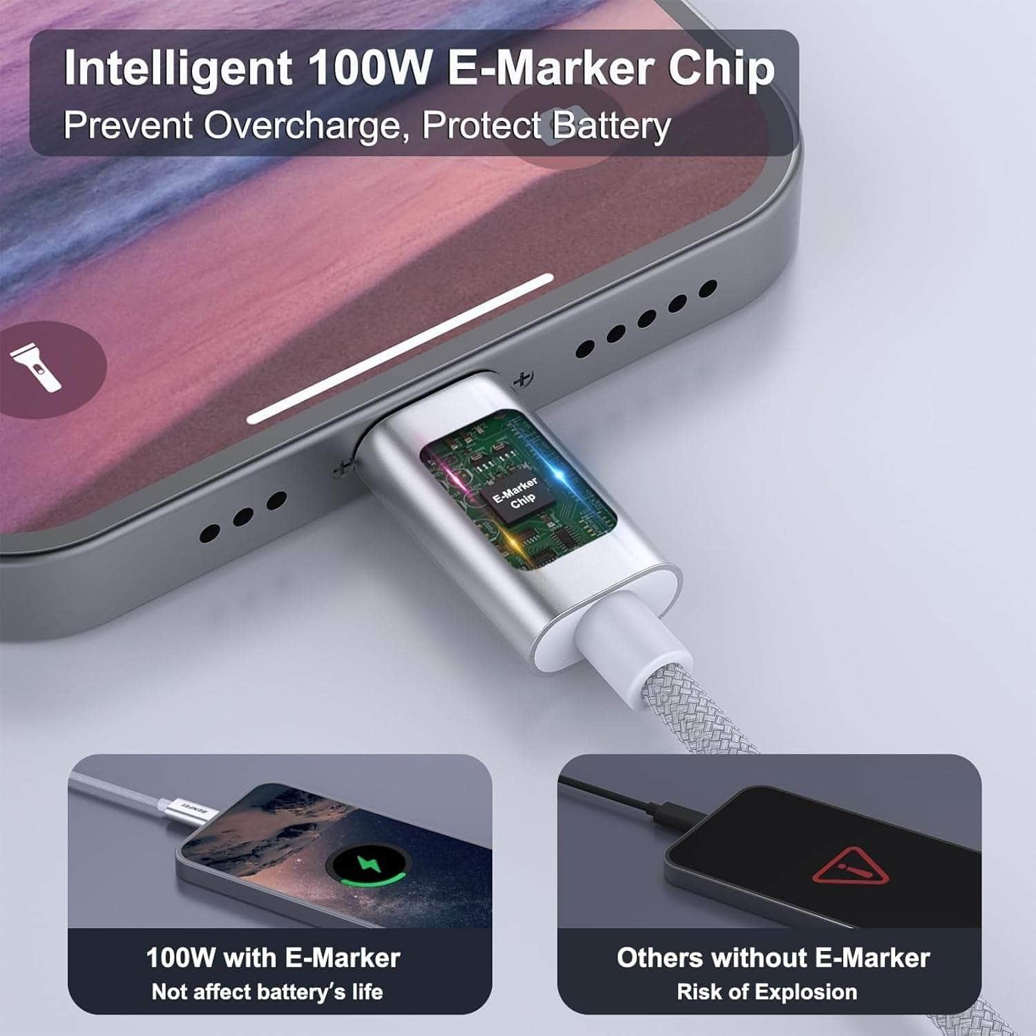 100W USB C to C Fast Charging Cable 1M