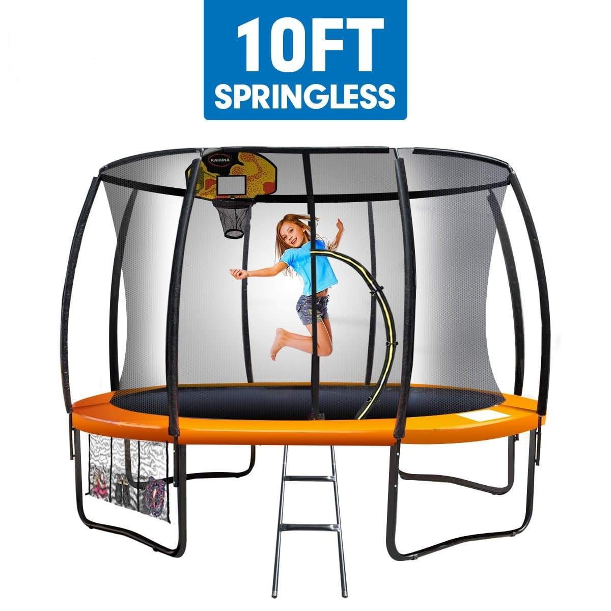Kahuna 10ft Springless Trampoline with Basketball Set