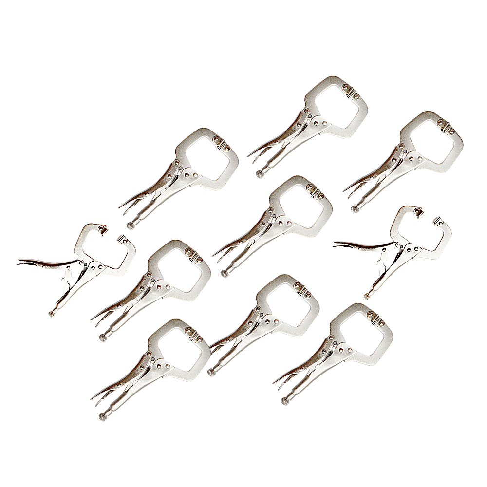 10Pc Heavy Duty Steel C-Clamps 6" Mig Welding Locking Plier