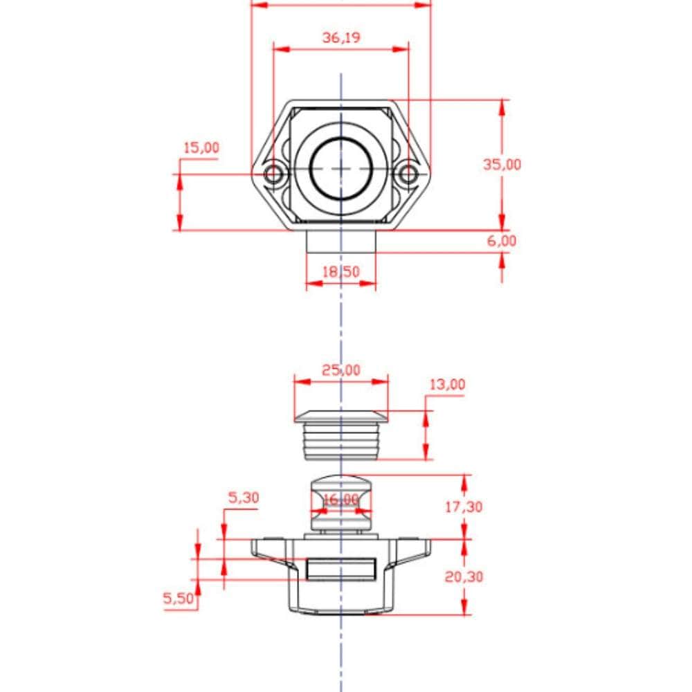 10Pcs Push Button Drawer Cupboard Lock