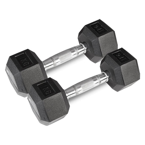110kg Hex Fixed Dumbbell Set (1-10kg Pairs)