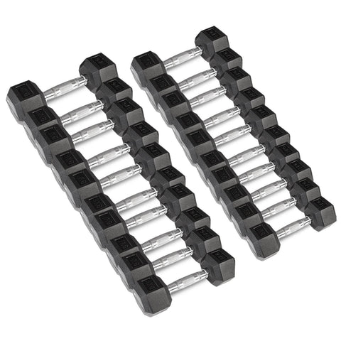 110kg Hex Fixed Dumbbell Set (1-10kg Pairs)
