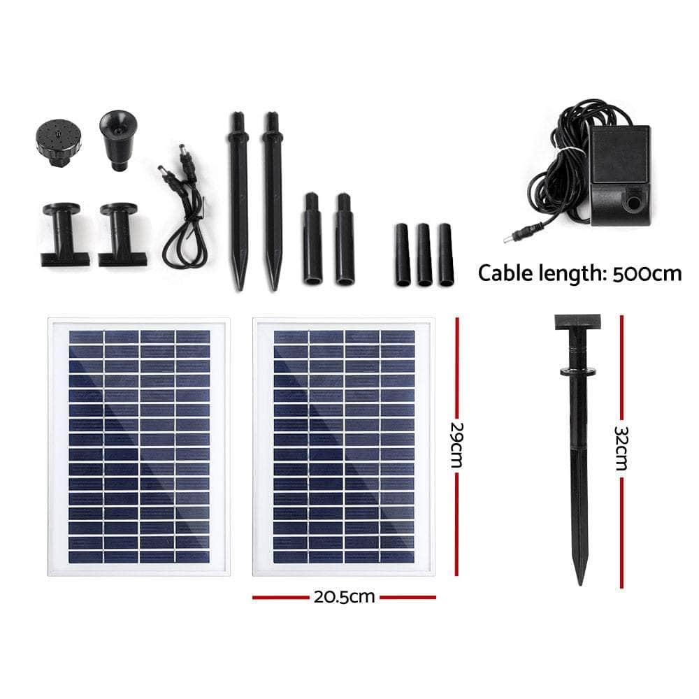 110W Solar Powered Water Pond Pump Outdoor Submersible Fountains