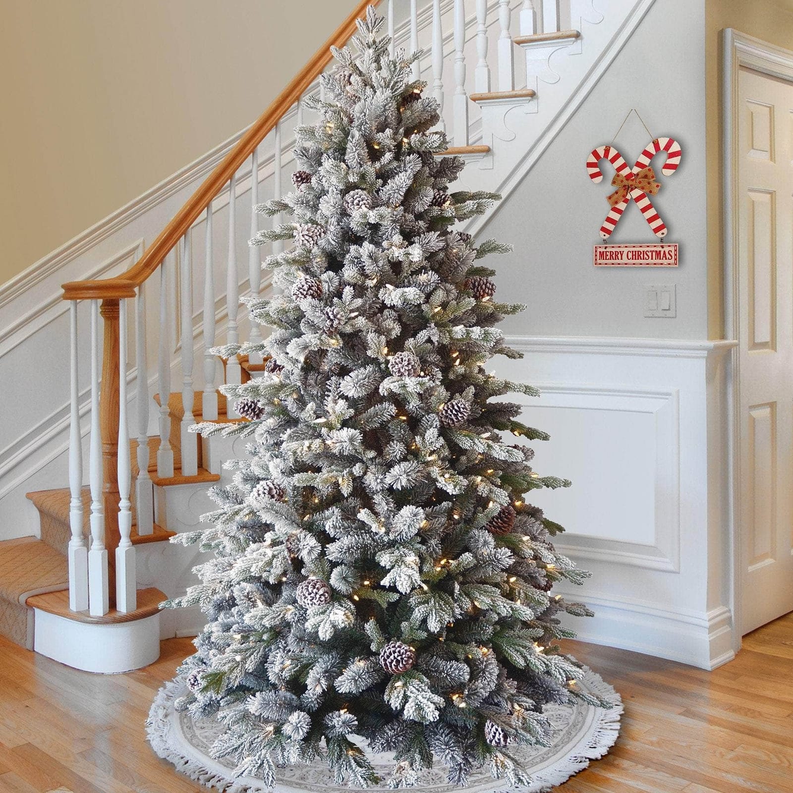 2.3m Snowy Dorchester Pre-Lit Christmas Tree with 1198 Tips, Christmas - photo 12