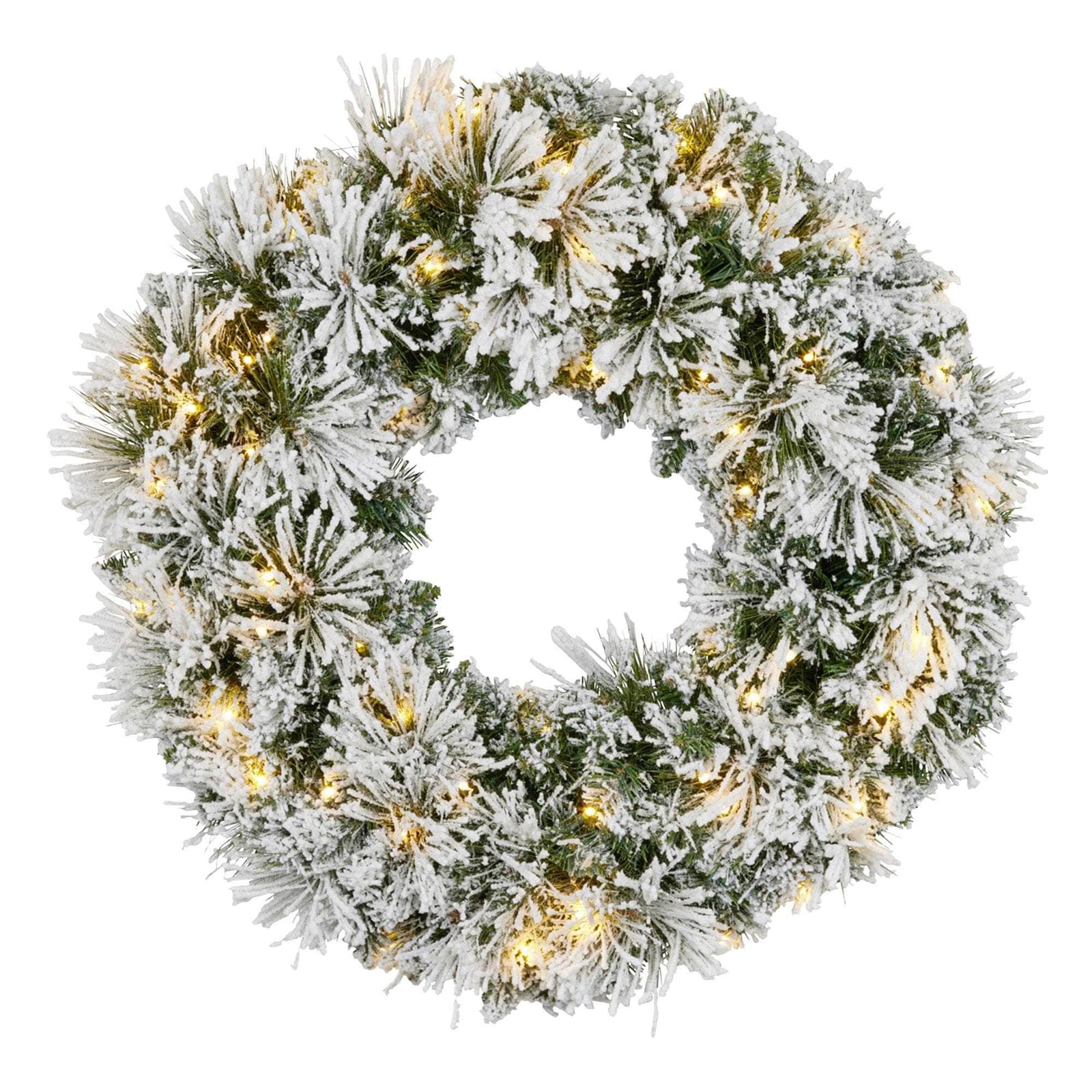 Majestic Snow Christmas Wreath - 61cm, 61Cm