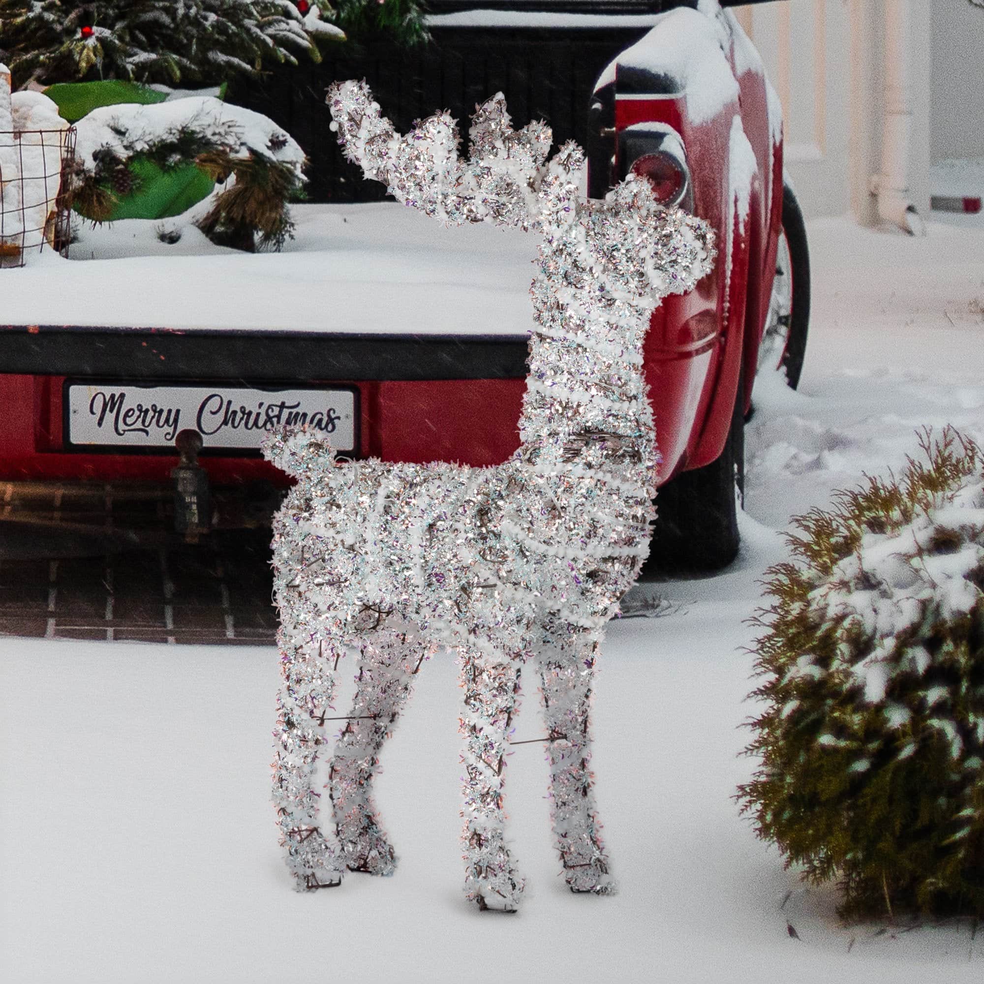 112cm Animated Reindeer Christmas LED Lights Indoor Outdoor Yard Decoration