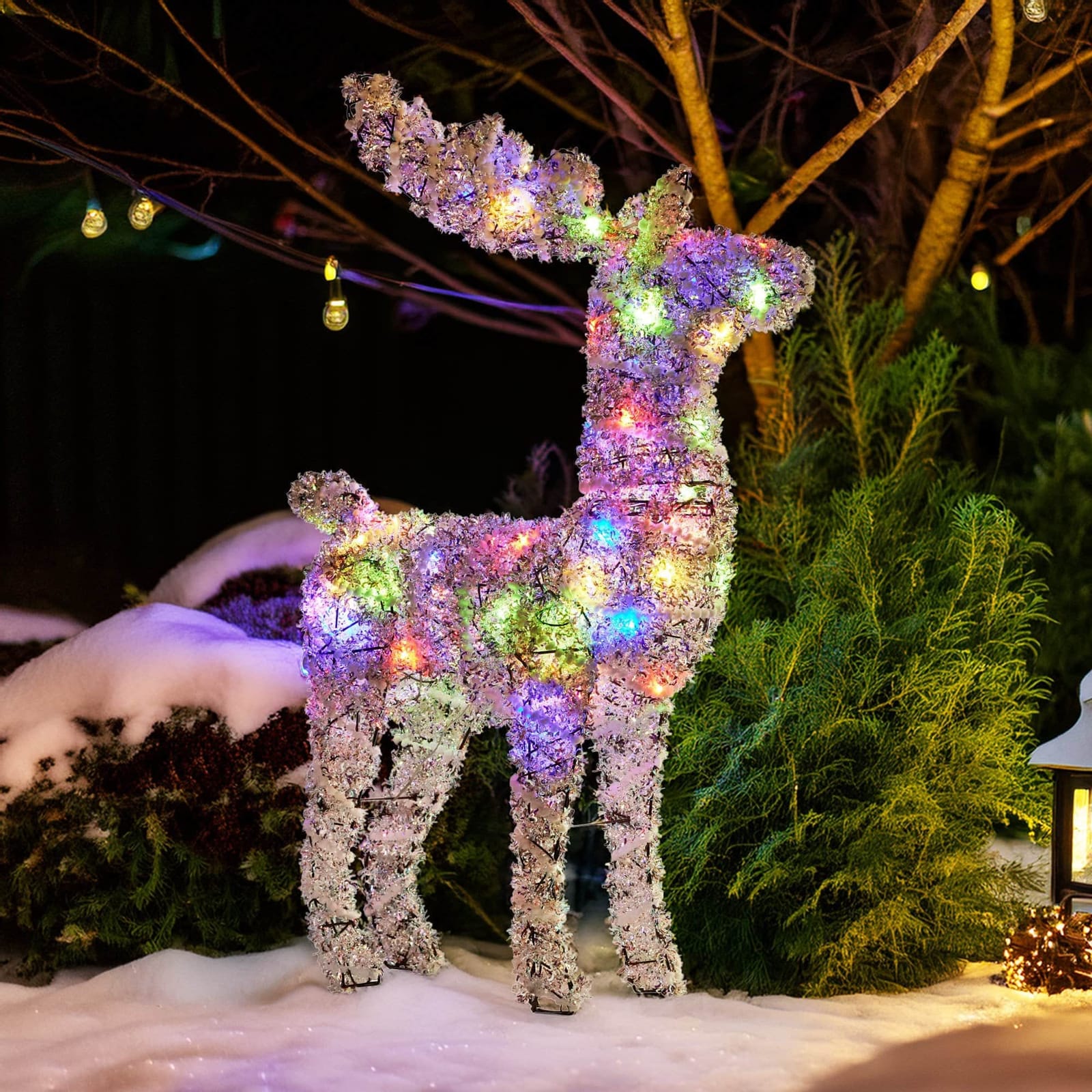 112cm Animated Reindeer Christmas LED Lights Indoor Outdoor Yard Decoration