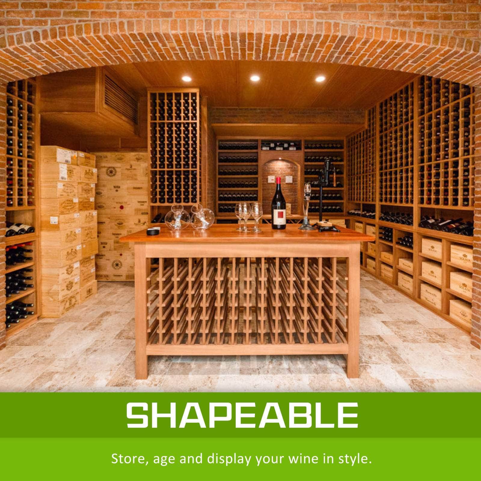 12 Bottle Timber Wine Rack Storage Cellar Organiser