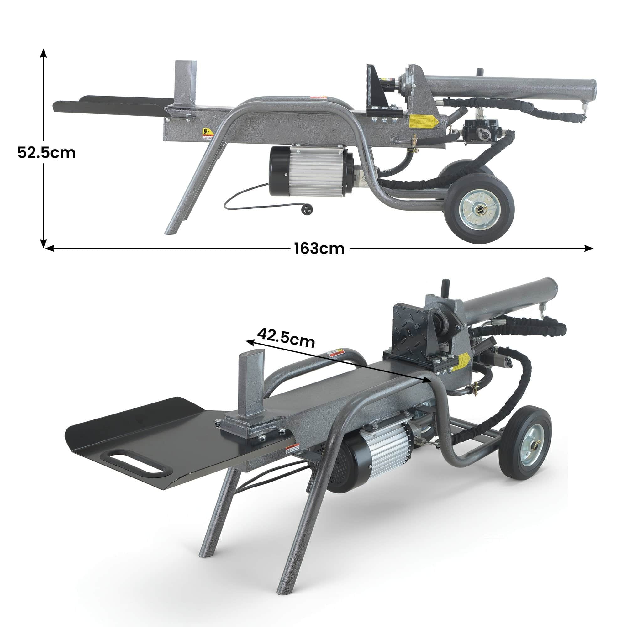 12 Tonne Electric Hydraulic Log Splitter Heavy Duty Firewood Splitter