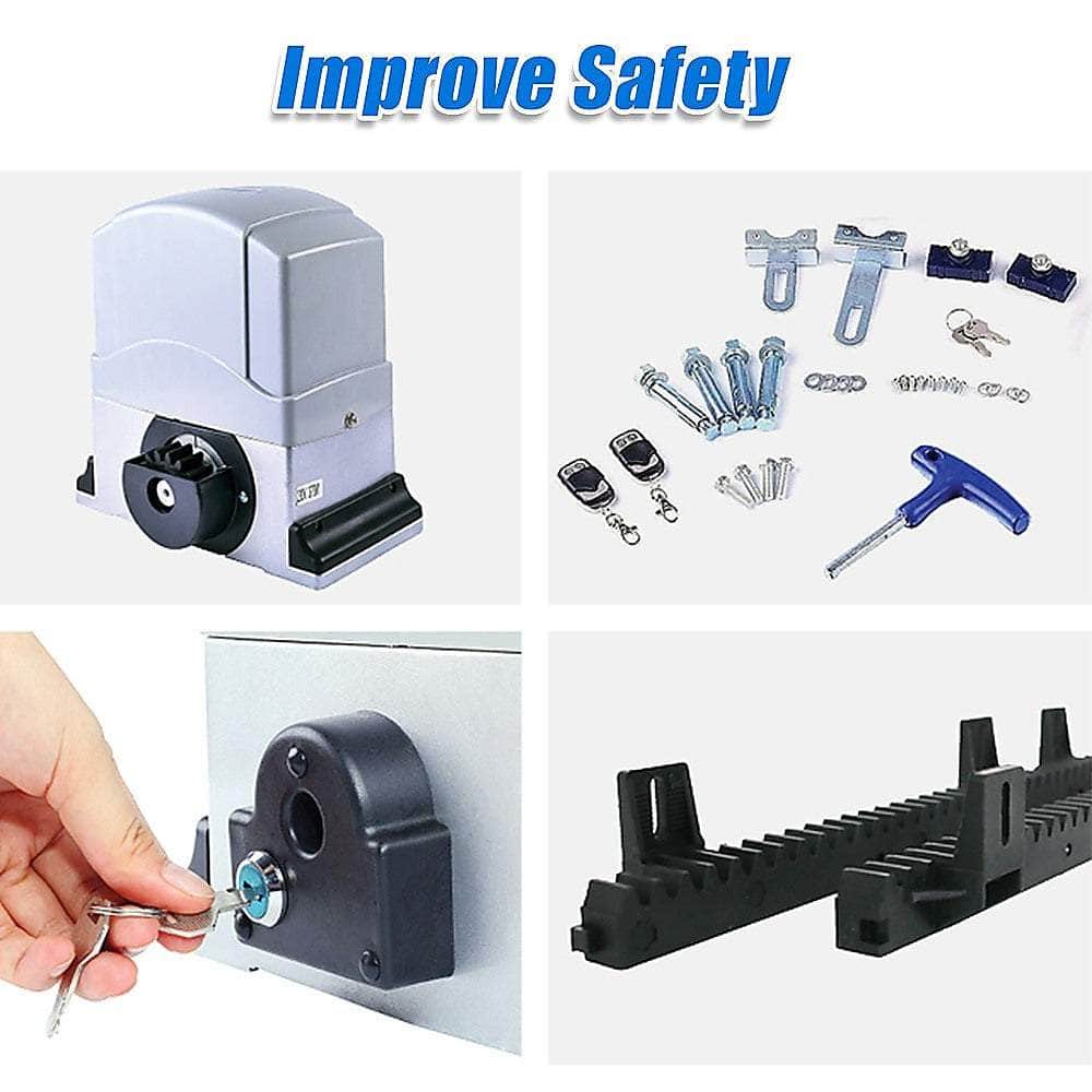 1200Kg Auto Slide Sliding Gate Opener Automatic W 4M Rail