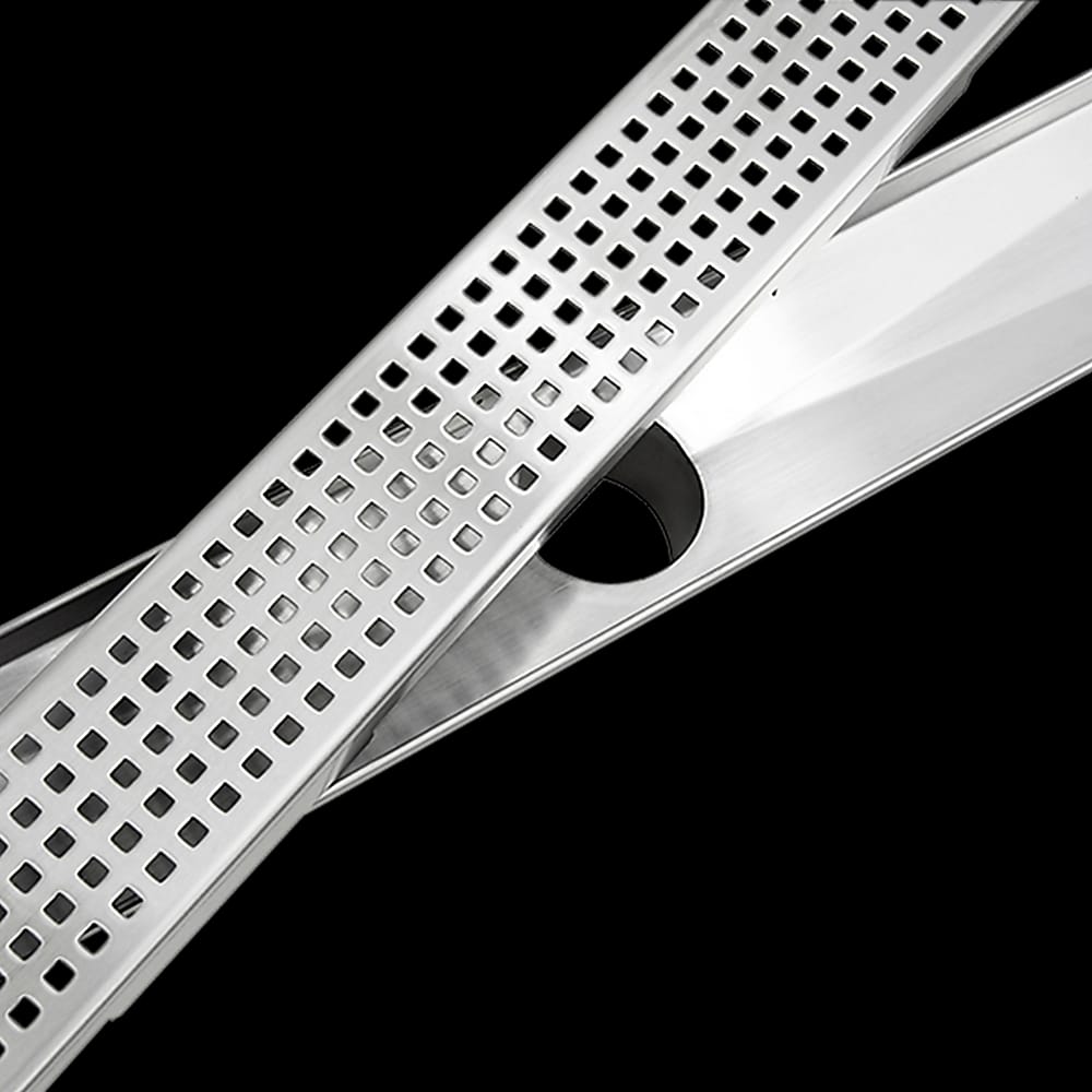 1200Mm Stainless Steel Grate Shower Drain Square Pattern | Tile Insert Bathroom Outlet