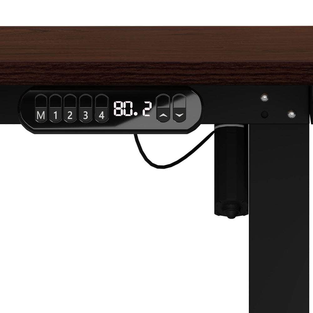120cm &140cm Electric Standing Desk With Drawer Adjustable Black