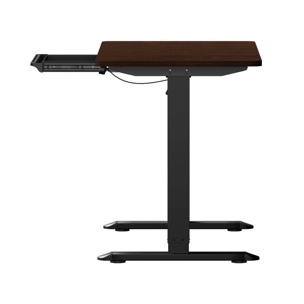 120cm &140cm Electric Standing Desk With Drawer Adjustable Black