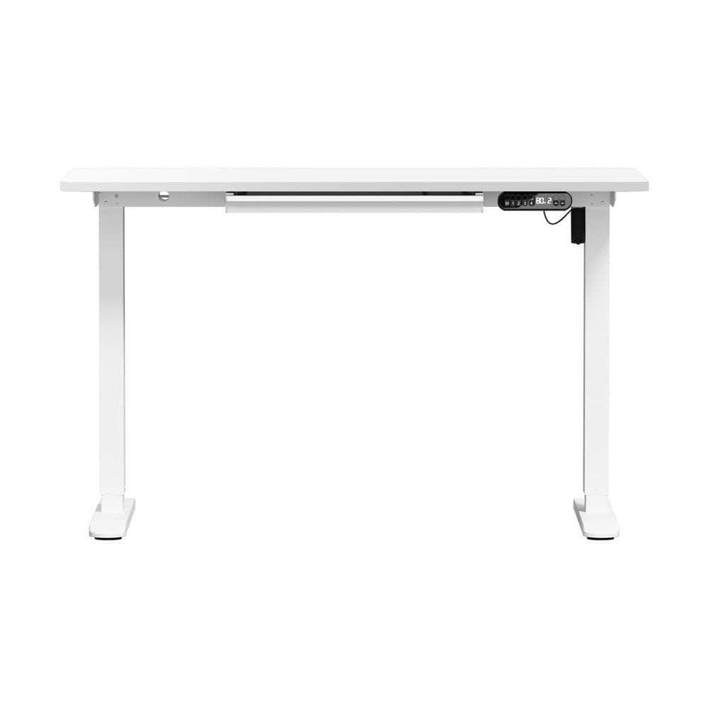 120cm &140cm Electric Standing Desk With Drawer Adjustable White