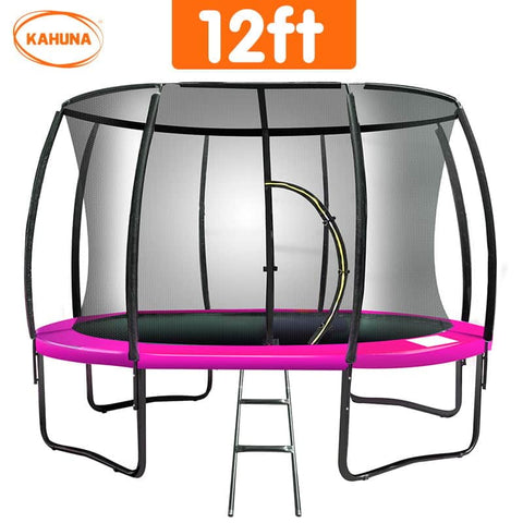 12ft Outdoor Trampoline Pink Backyard Fun Fitness Jumping Play