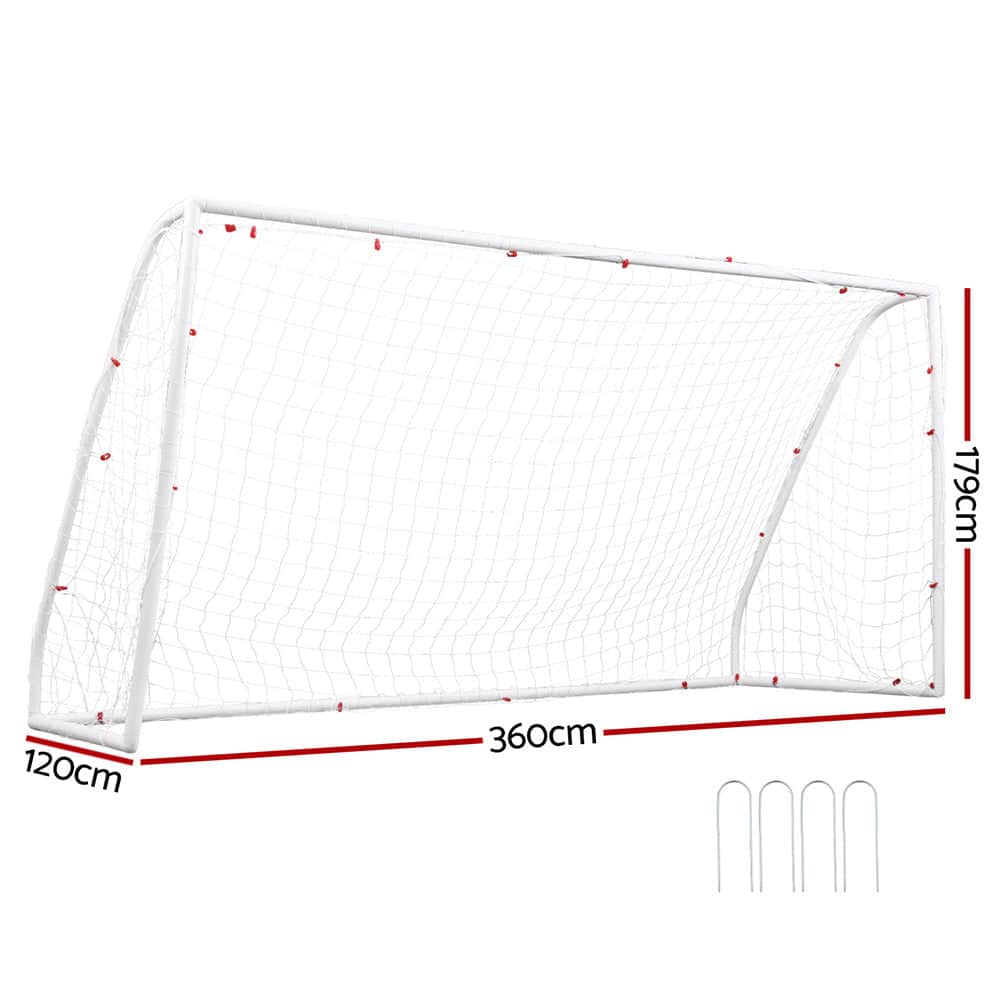 12FT Soccer Goal Net Portable UPVC Frame PE Mesh for Backyard Training