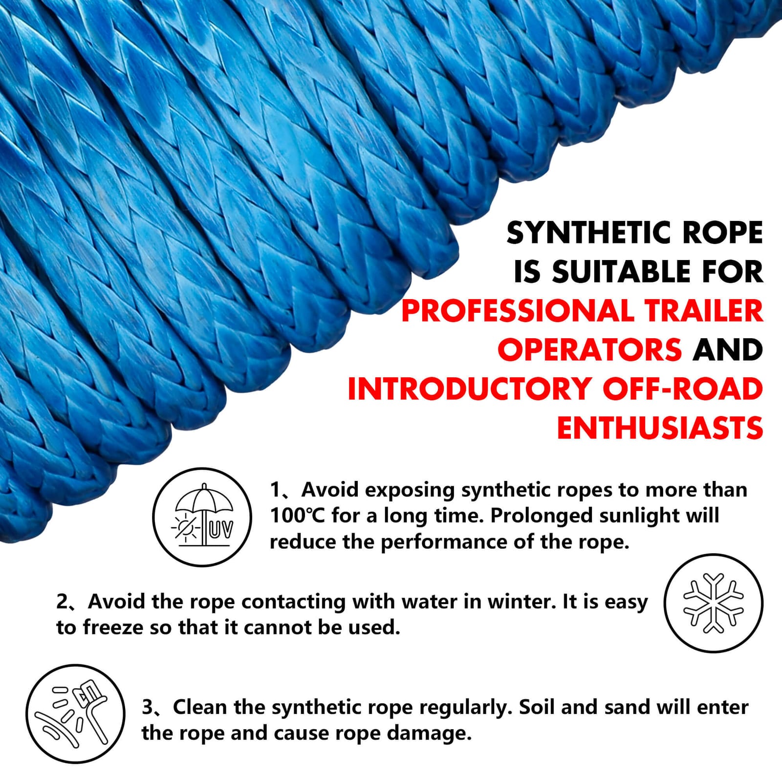 12V Electric Winch 12000LBS synthetic rope 4wd Jeep with winch cover, 4WD Recovery Tools - photo 12