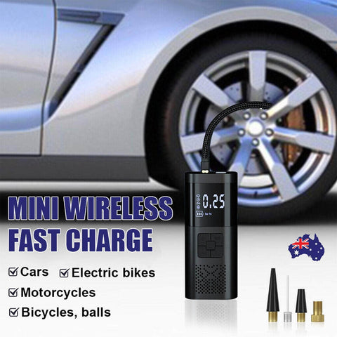 12V Cordless Tire Inflator Portable USB Rechargeable Pump
