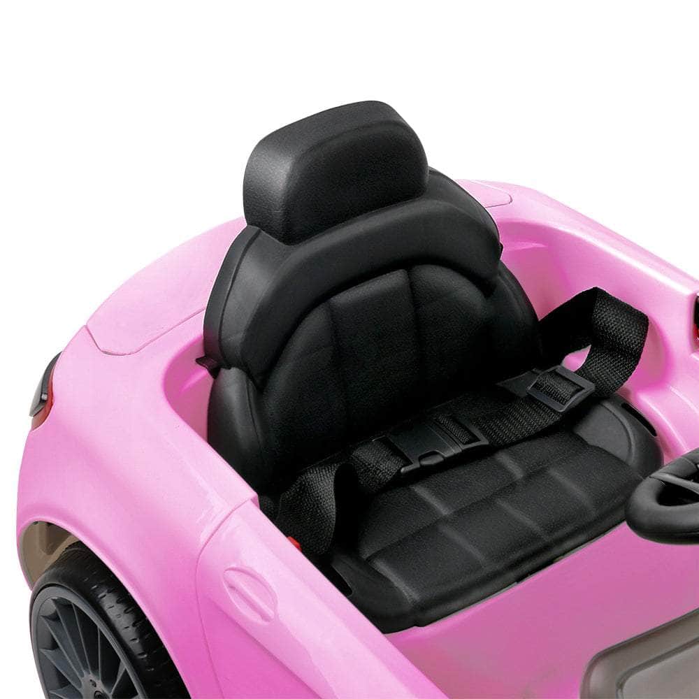 12V Pink Kids Electric Ride-On Car with Headlight & Music