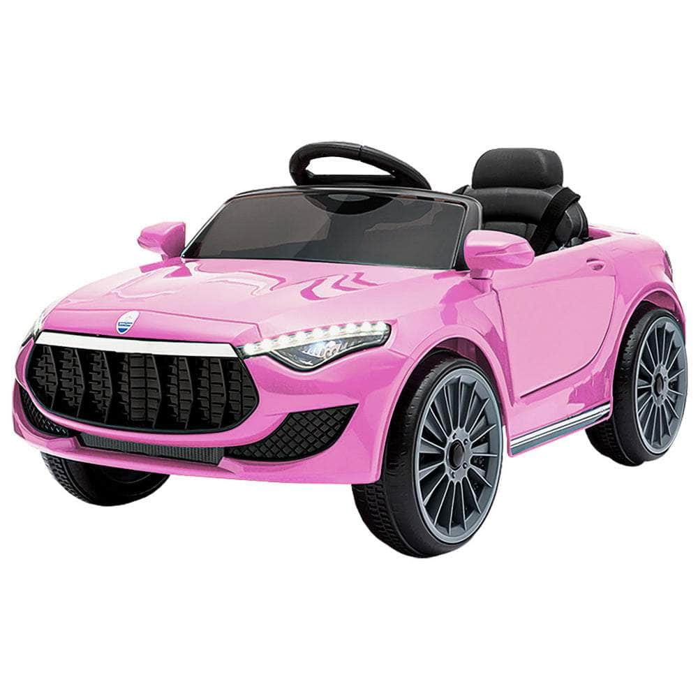 12V Pink Kids Electric Ride-On Car with Headlight & Music