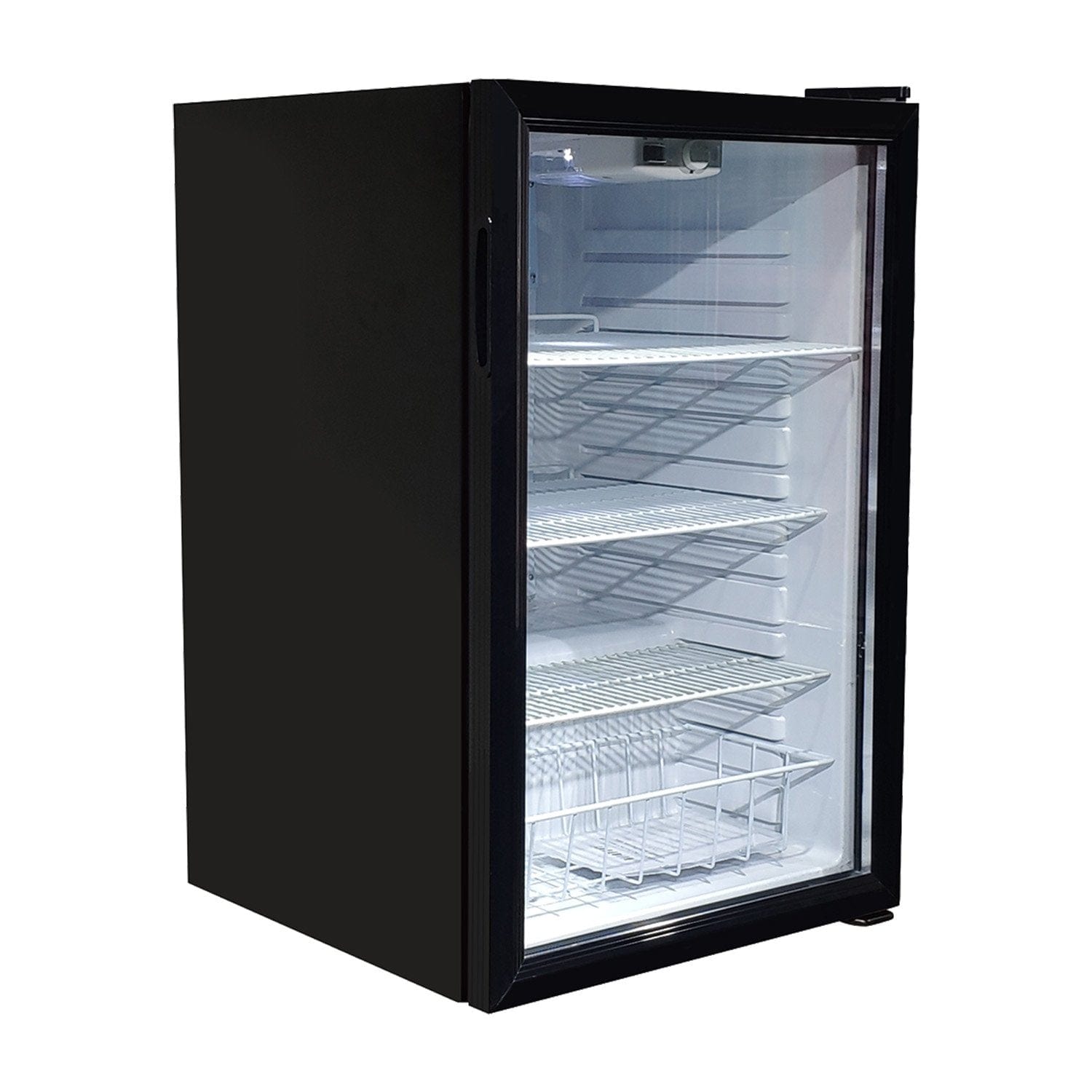 kitchen - 130L Mini Bar Fridge Glass Door Beverage Cooler Refrigerator