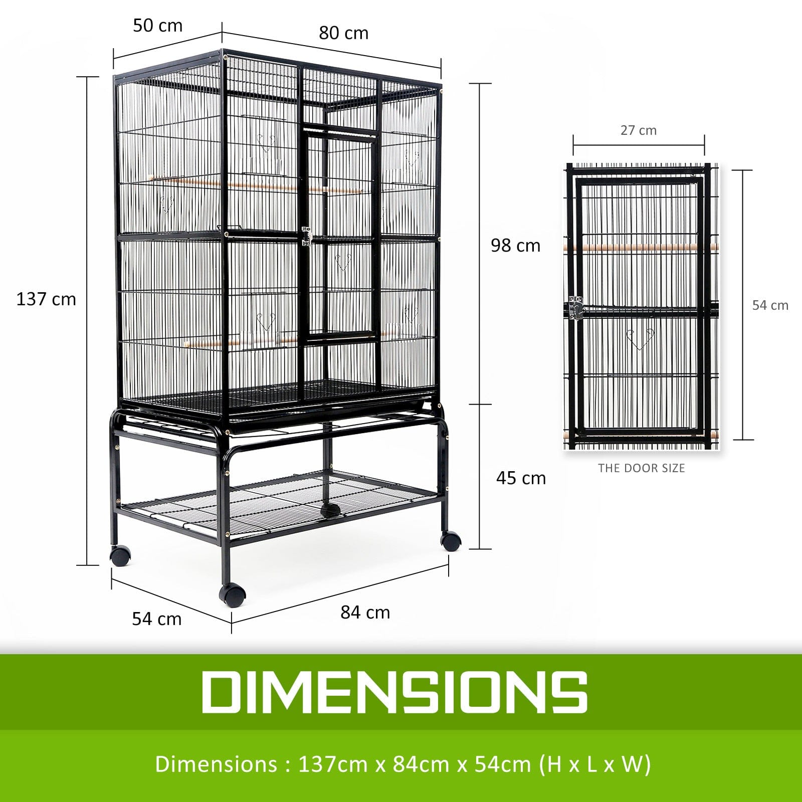 Bird Cage Parrot Aviary MELODY 137cm | Bird Cages & Stands - photo 13