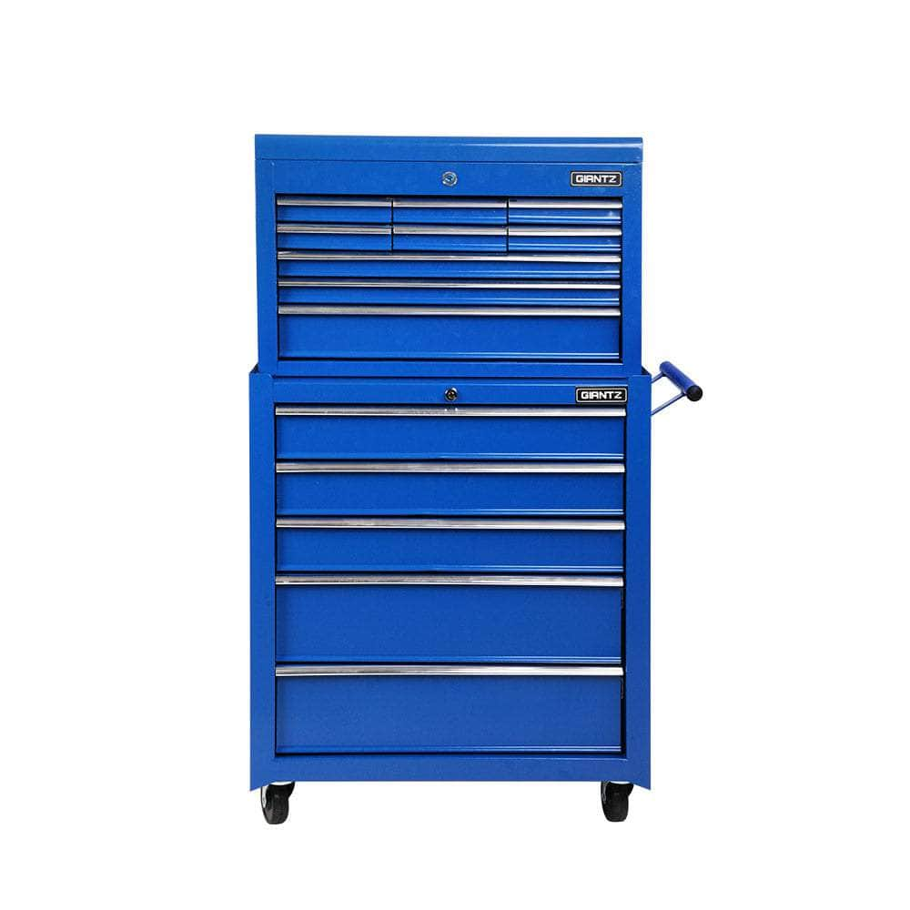 14 Drawers Toolbox Chest Cabinet Mechanic Trolley Garage Tool Storage Box