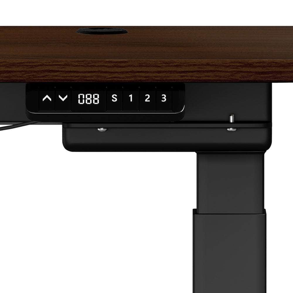 140cm Electric Standing Desk with Drawer Adjustable White & Black Walnut