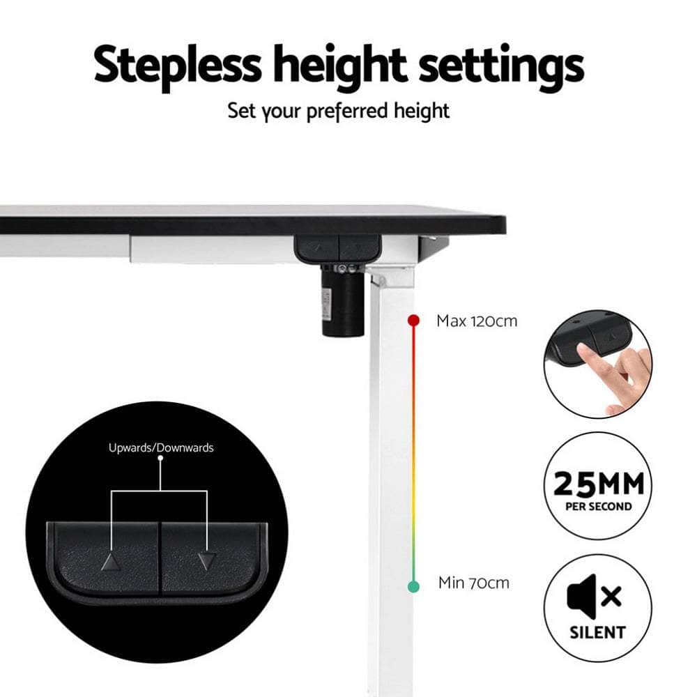 140cm Electric Standing Desk with Mini Pedal Exercise Bike Home Office