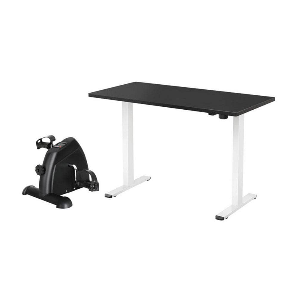 140cm Electric Standing Desk with Mini Pedal Exercise Bike Home Office