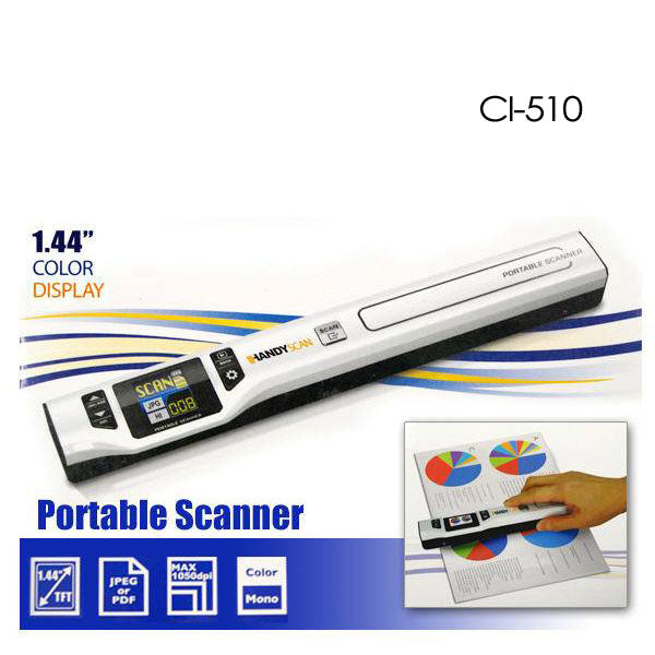 Digitalk Portable Handheld A4 1050Dpi Photo & Document Scanner (Ci-510) - Scanners
