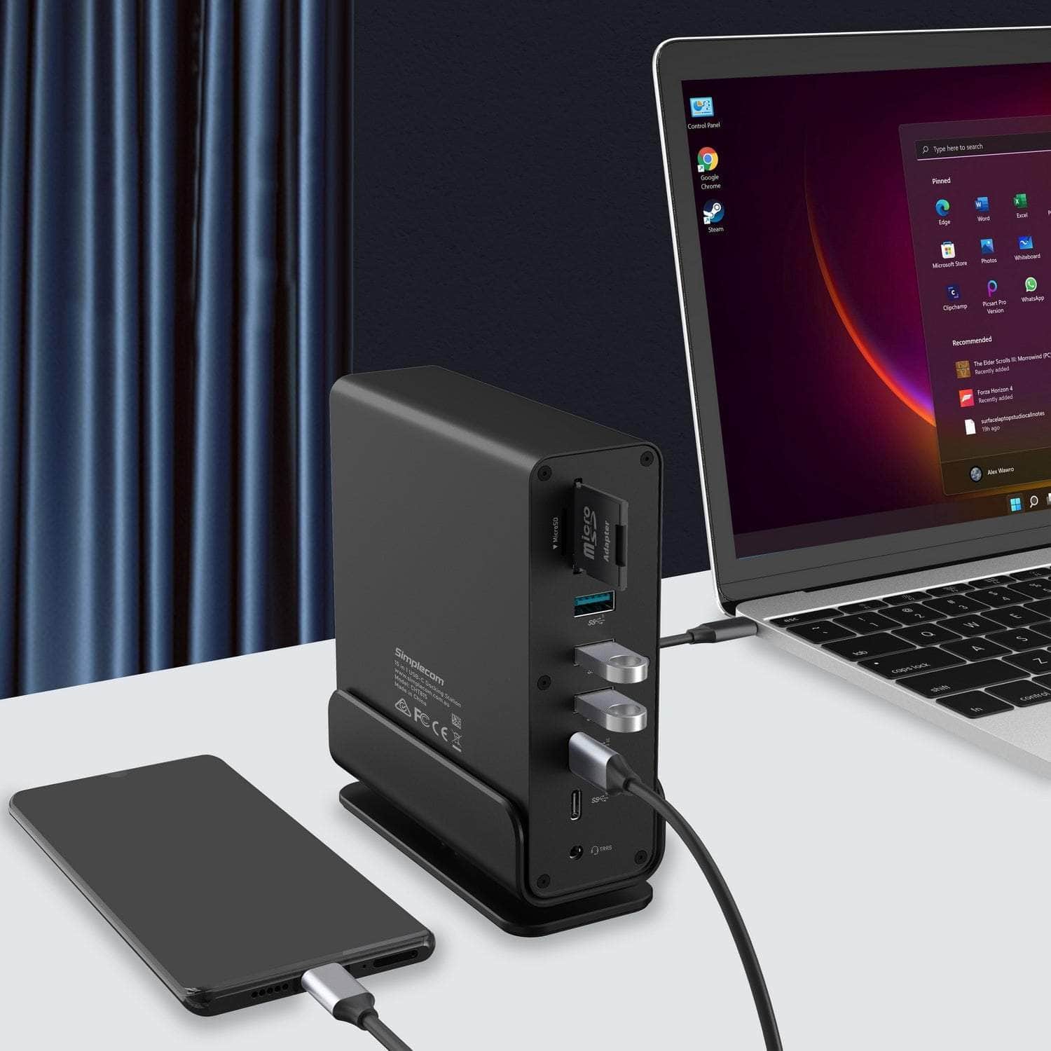 15-In-1 Usb-C 4K Triple Display Mst Docking Station With Dual Hdmi Dp