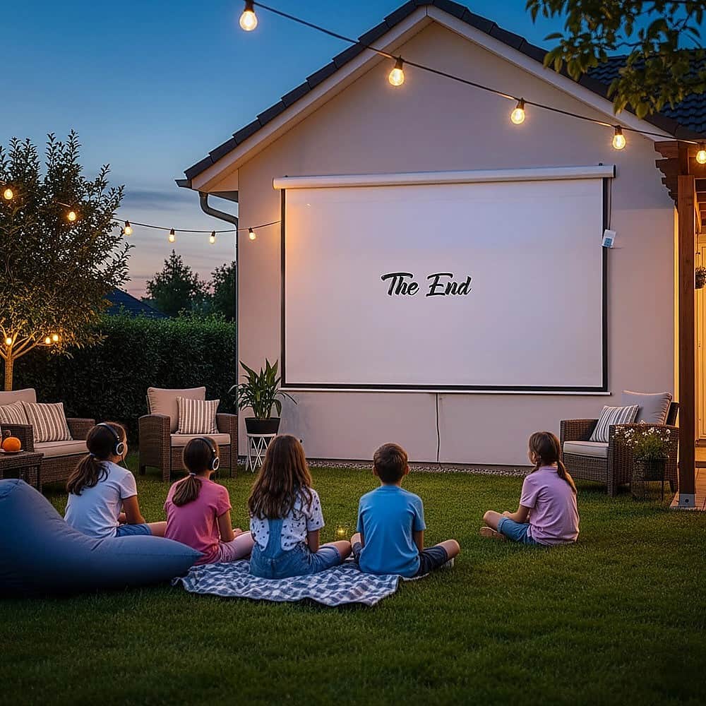 150" Electric Motorised Projector Screen Tv +Remote